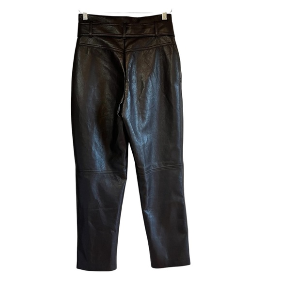Wilfred high waist belted straight leg leather vegan pants excellent condition - Picture 8 of 14